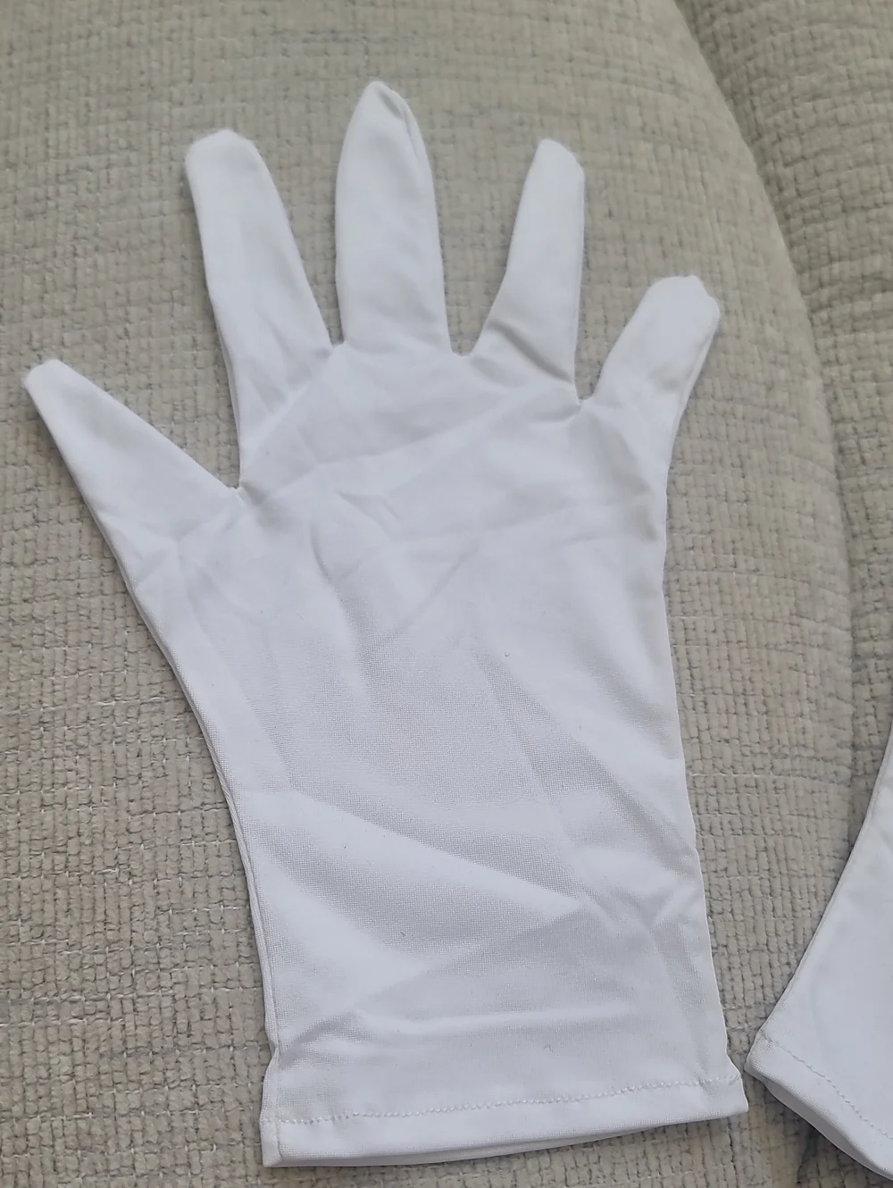 White Santiny Gloves